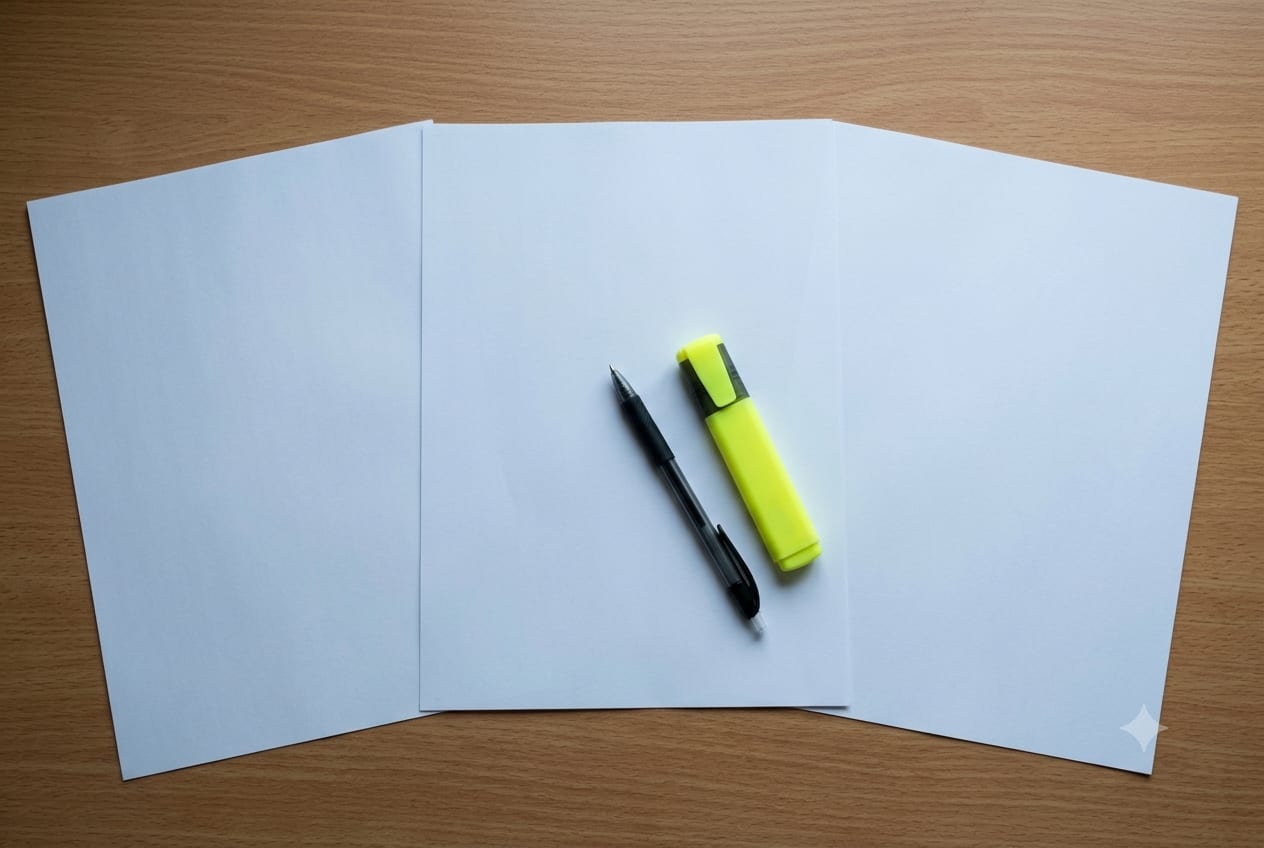 Shipping documents being reconciled against each other on a desk